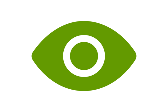 Augen Icon Grünes Symbolbild eines Auges